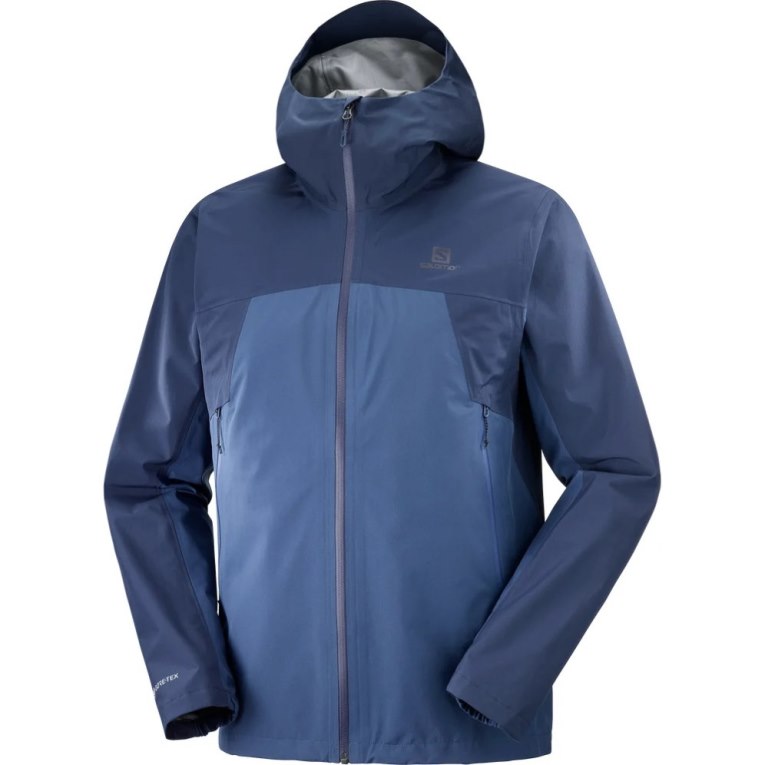 Navy Salomon Outline GTX 2.5 Layers Waterproof Men's Shell Jackets | PH 20853P